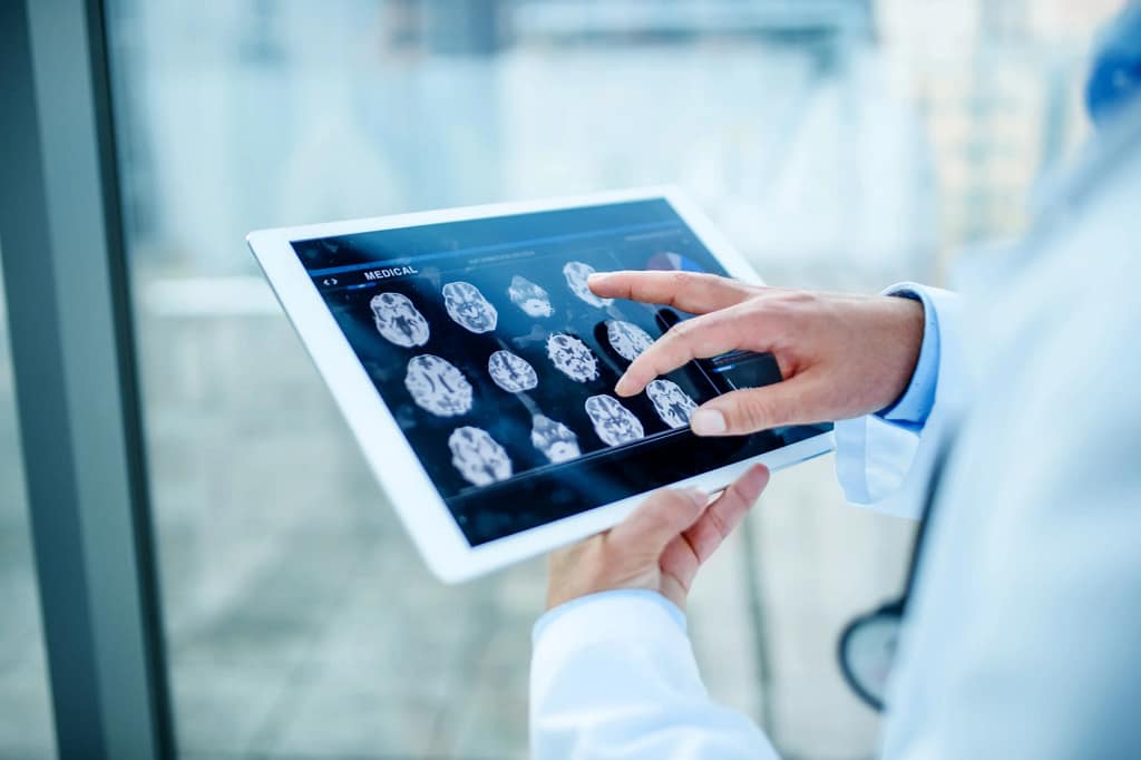 Doctor with a tablet